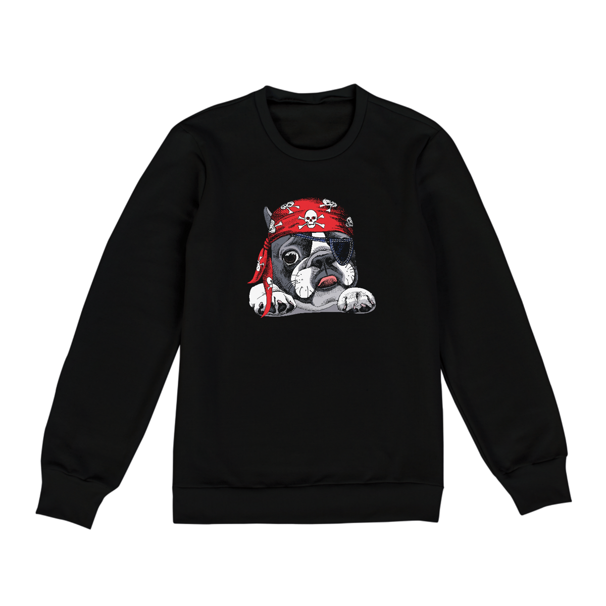 Nome do produto: Moletom Blusão Bulldog Francês Pirata