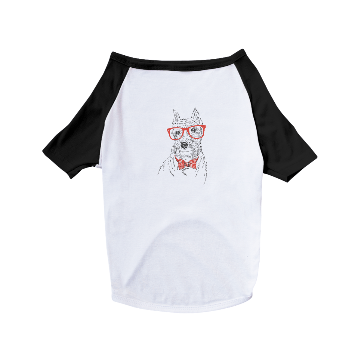Nome do produto: Camiseta para Cachorro - Schnauzer de Óculos e Gravatinha