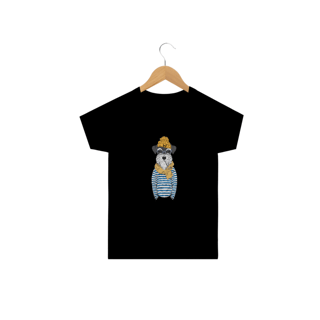 Nome do produto Camiseta Infantil Schnauzer Cachorro Marinheiro