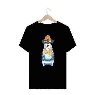 Nome do produto Camiseta Plus Size Schnauzer Cachorro Marinheiro