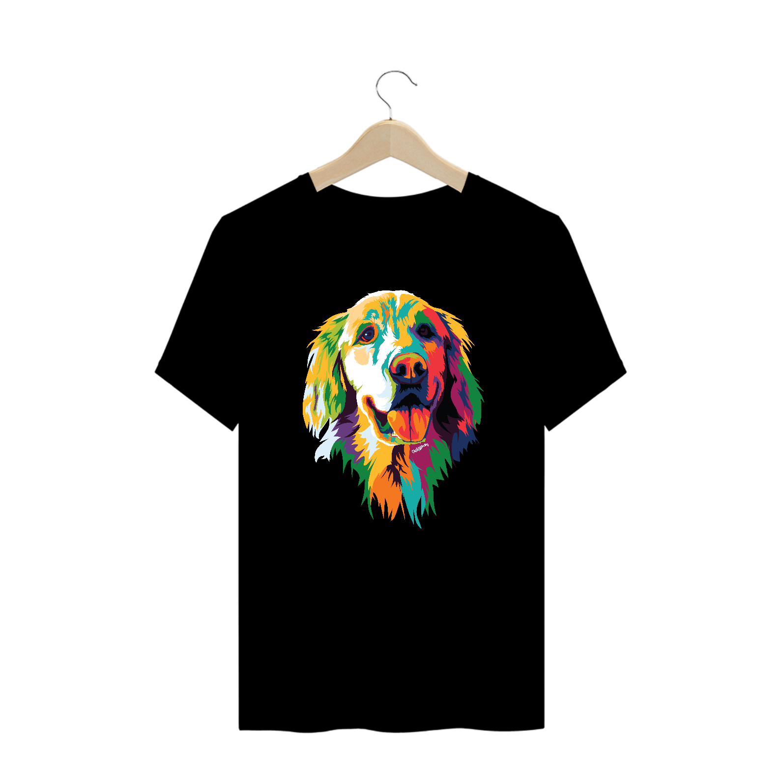 Camiseta Plus Size Golden Retriever Ilustração Cores