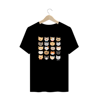 Nome do produto Camiseta Plus Size Cats Emoticons