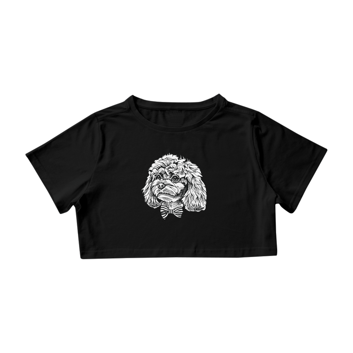 Nome do produto: Cropped Poodle de Gravatinha Borboleta