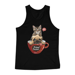Nome do produto Regata Gato e Cachorro - Friend Forever