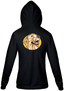 Nome do produto Moletom com Zíper e Capuz - Golden Retriever Mosaico Guth Dog