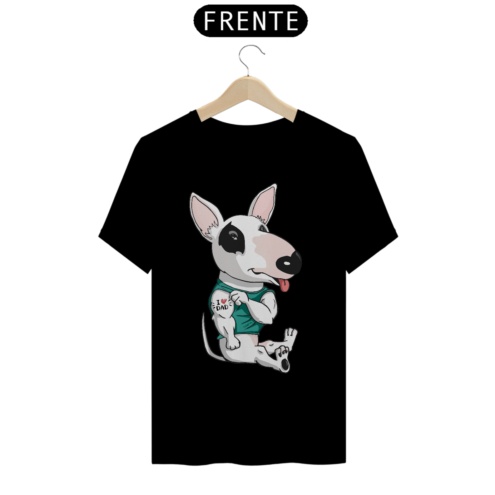 Camiseta Bull Terrier I Love Dad