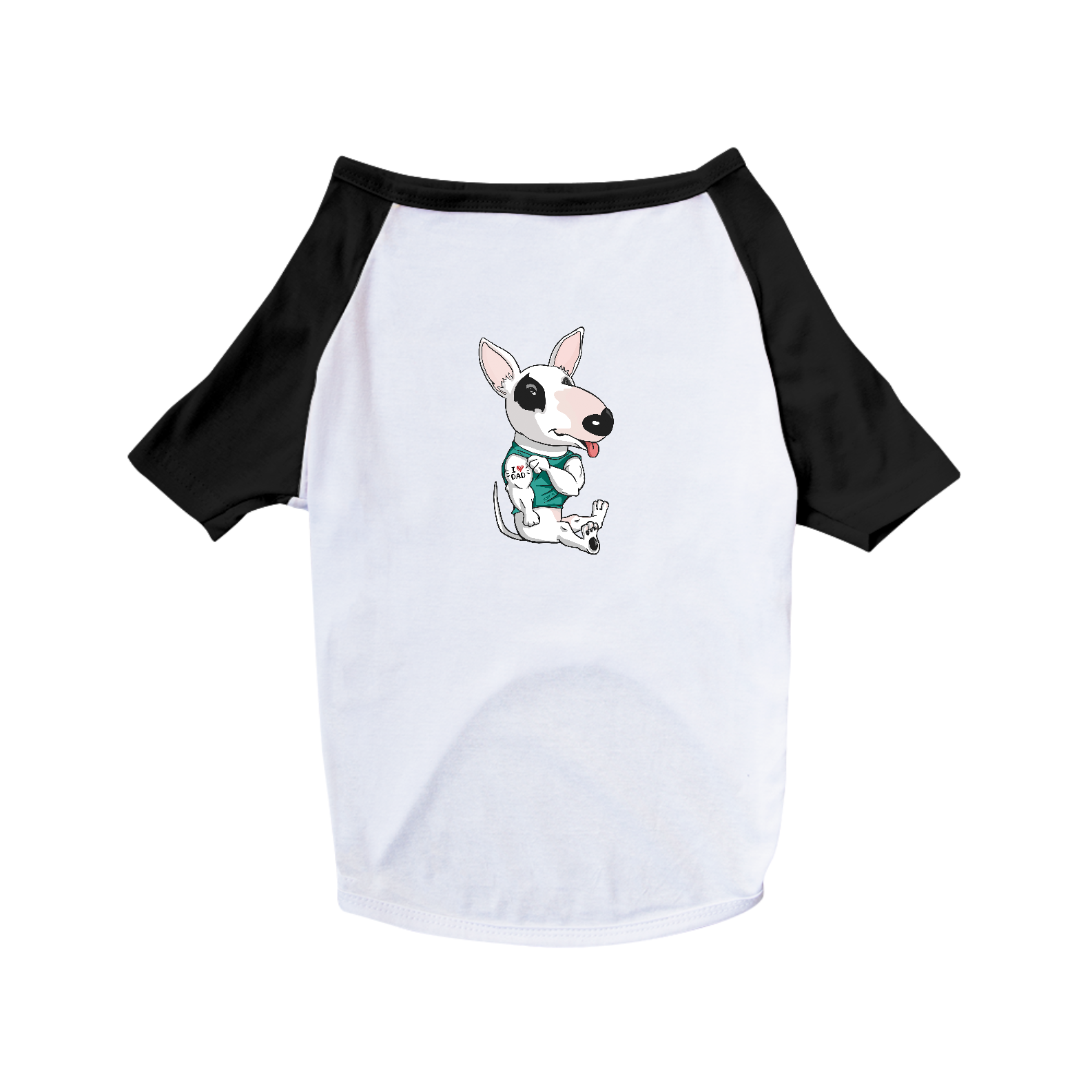 Camiseta para Cachorro - Bull Terrier I Love Dad