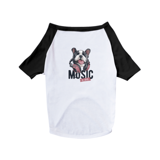 Nome do produto Camiseta para Cachorro - Music and Dog