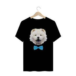 Nome do produto Camiseta Plus Size Chow Chow Creme de Gravatinha