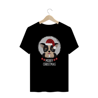 Nome do produto Camiseta Plus Size Cachorro Merry Christmas