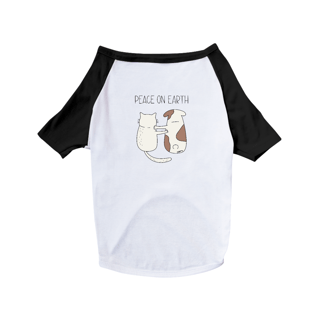 Nome do produto Camiseta para Cachorro - Cachorro e Gato - Peace on Earth
