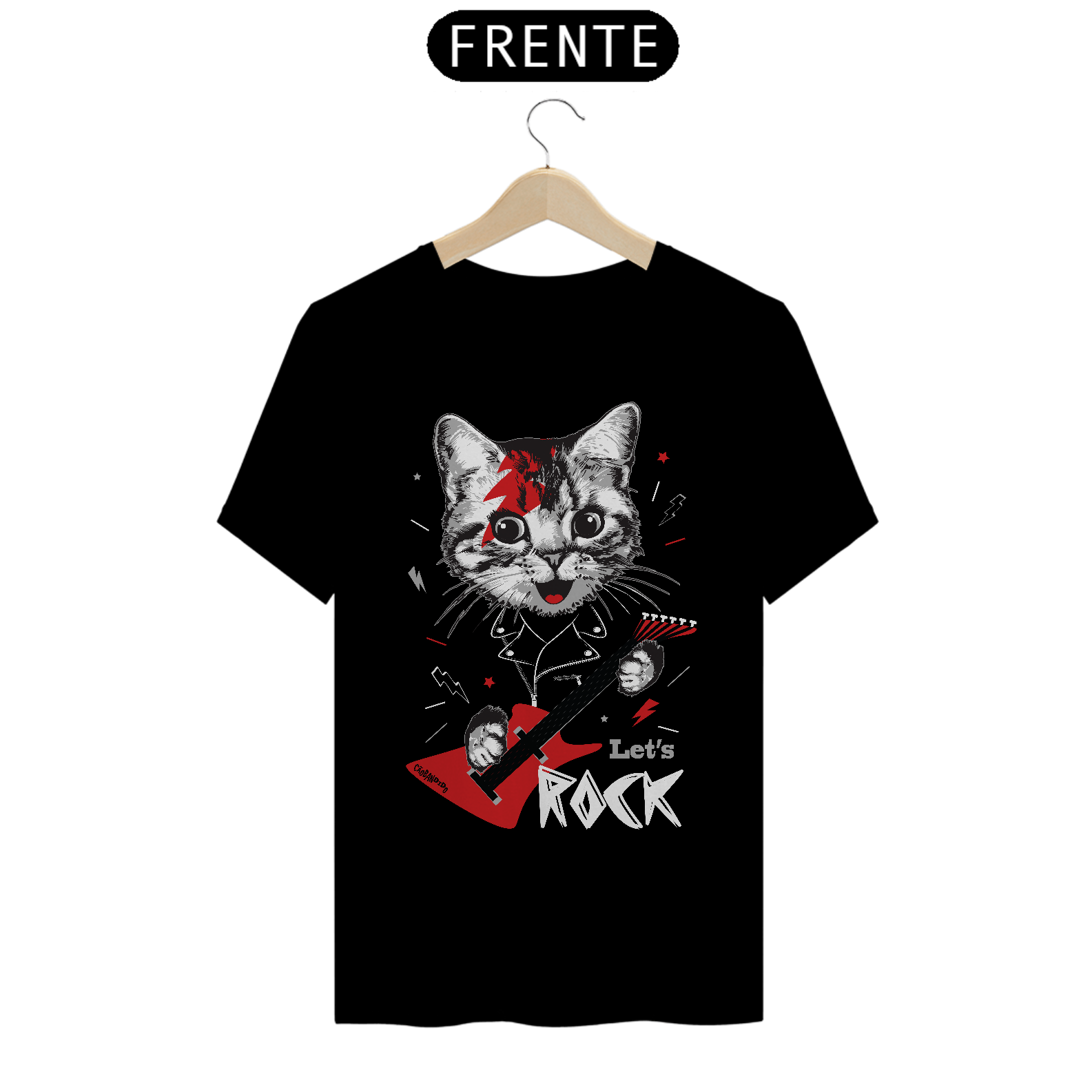 Camiseta Gato Let's Rock