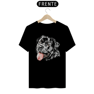 Nome do produto Camiseta Rottweiler Cara Preta Pintura Digital