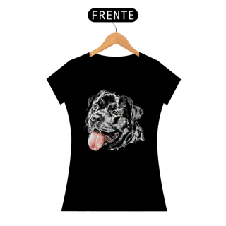 Nome do produto Baby Look Rottweiler Cara Preta Pintura Digital