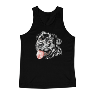 Nome do produto Regata Rottweiler Cara Preta Pintura Digital