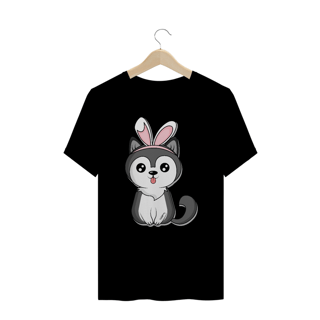 Nome do produto Camiseta Plus Size Cachorro Páscoa