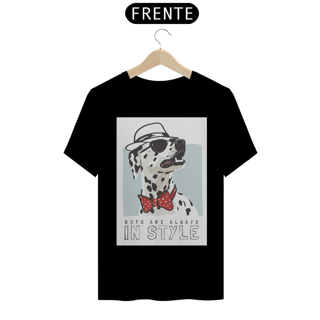 Nome do produto Camiseta Dálmata de Chapéu e Gravatinha Borboleta
