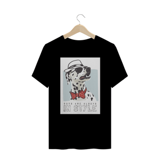 Nome do produto Camiseta Plus Size Dálmata de Chapéu e Gravatinha Borboleta