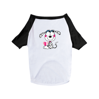Nome do produto Camiseta para Cachorro - Dálmata Filhote Segurando um Coração