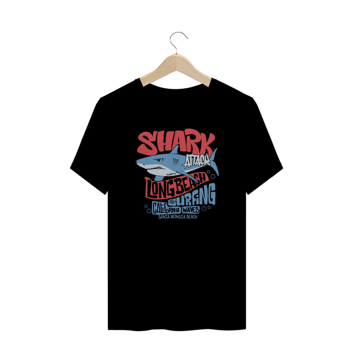 Nome do produto: Camiseta Plus Size Tubarão - Modelo 2