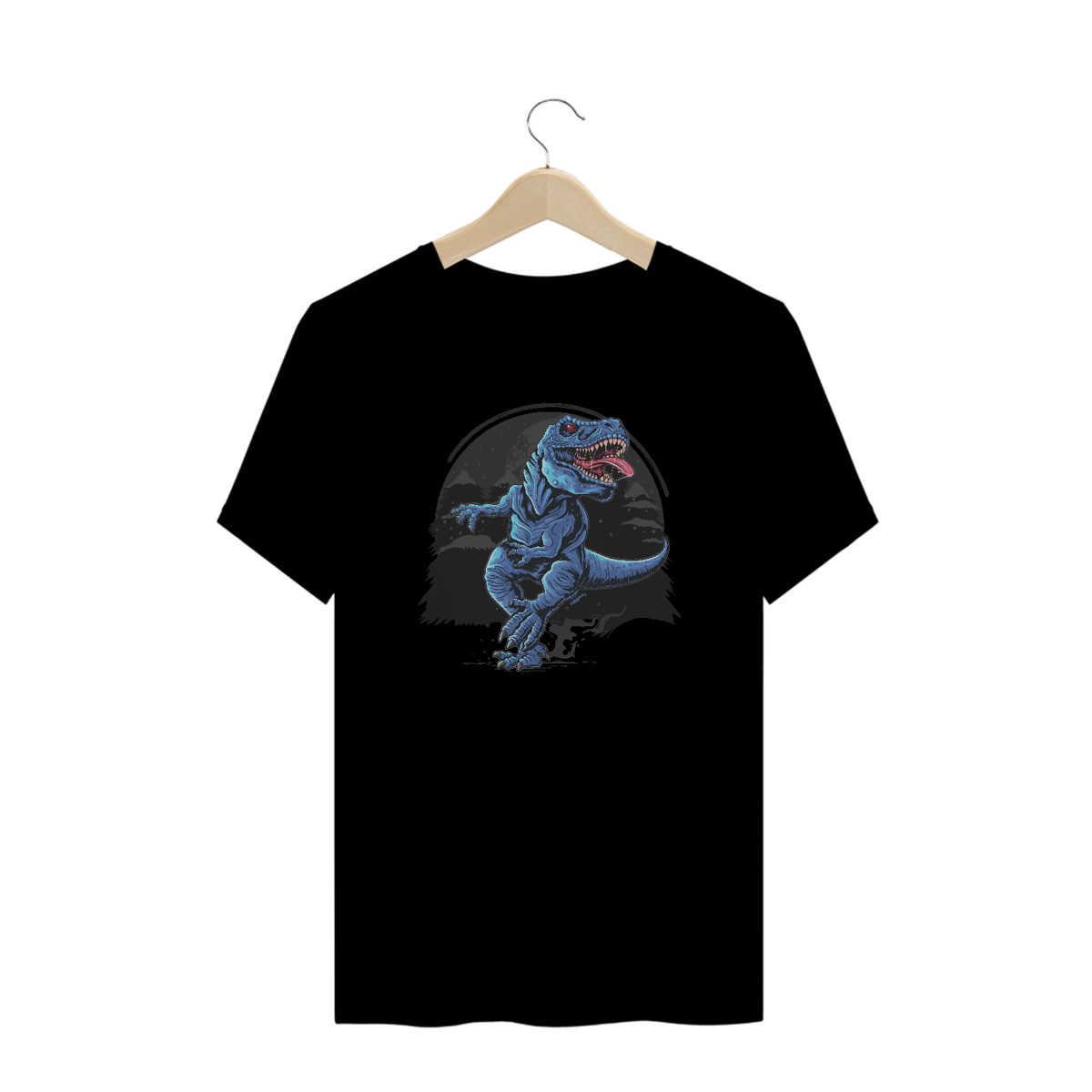 Nome do produto: Camiseta Plus Size Dinossauro - Modelo 1
