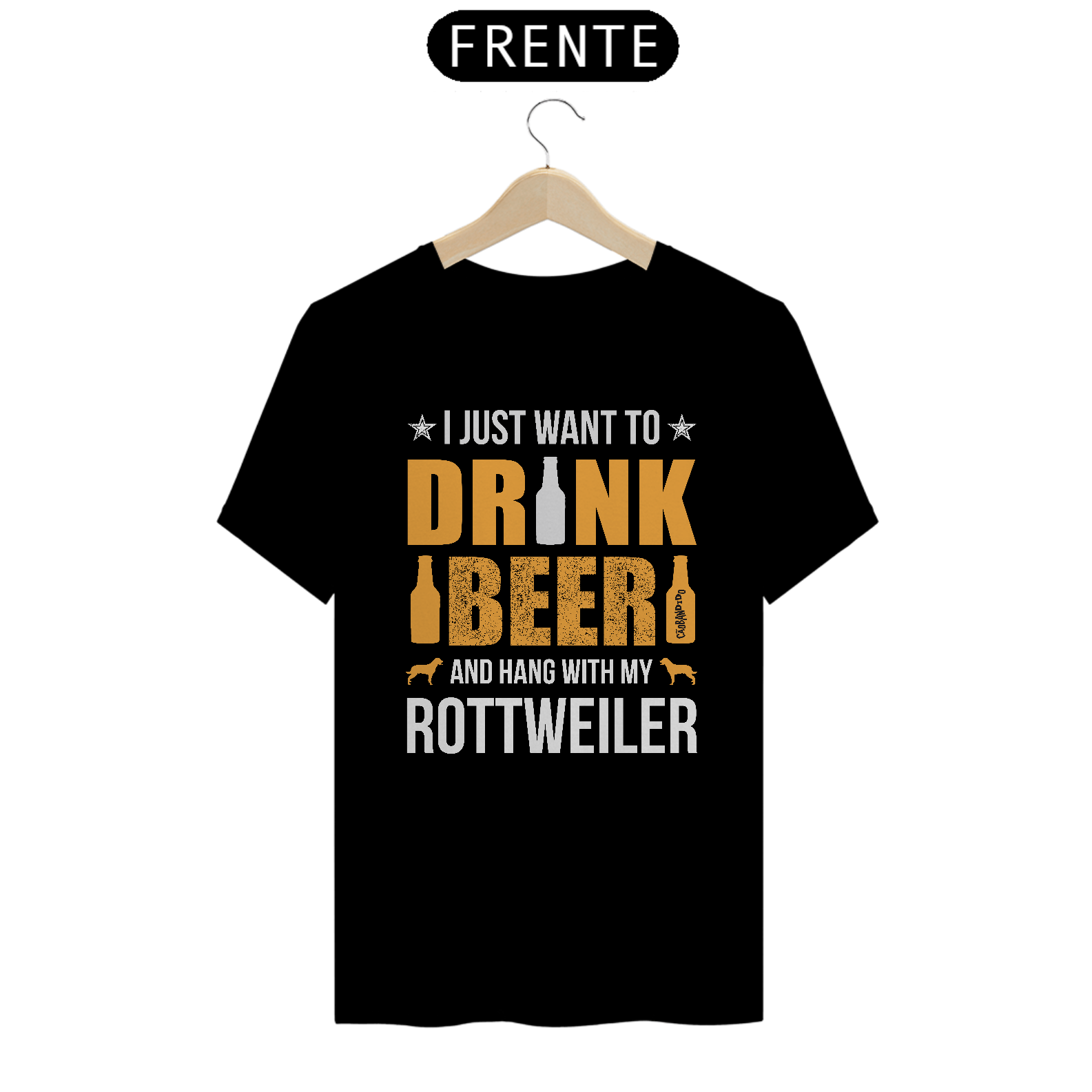 Camiseta Cerveja e Rottweiler