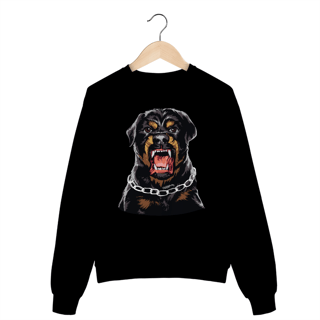 Nome do produto Moletom Blusão Rottweiler com Cara de Bravo