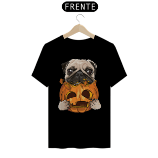 Nome do produto Camiseta Pug Comendo uma Abóbora