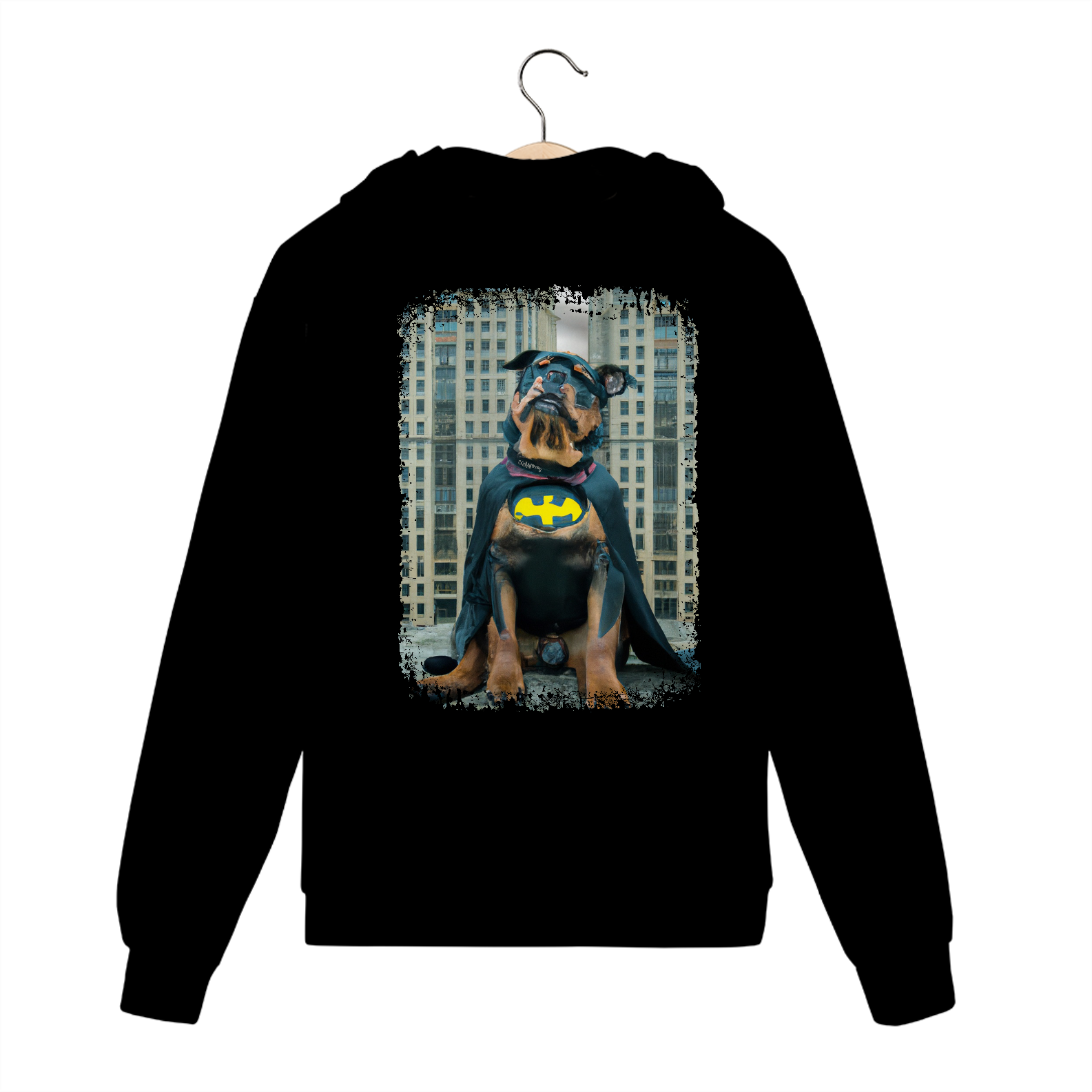 Moletom com Zíper e Capuz - Rottweiler Batman