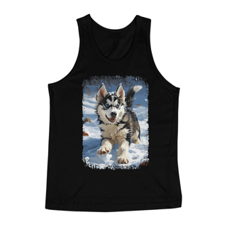 Nome do produto Regata Husky Siberiano Correndo na Neve