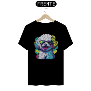 Camiseta Bichon Frisé de Óculos de Sol