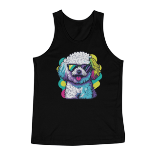 Nome do produto Regata Bichon Frisé de Óculos de Sol