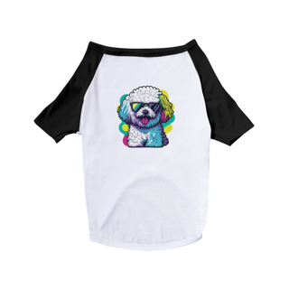 Nome do produto Camiseta para Cachorro - Bichon Frisé de Óculos de Sol