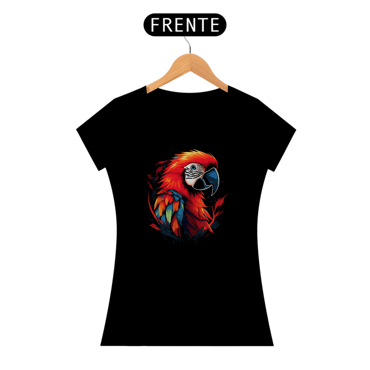 Nome do produto: Baby Look Arara Vermelha