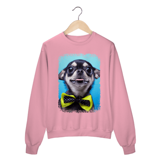 Nome do produto Moletom Blusão Chihuahua Preto de Gravatinha