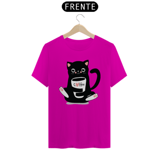Nome do produto Camiseta Gato Preto Café