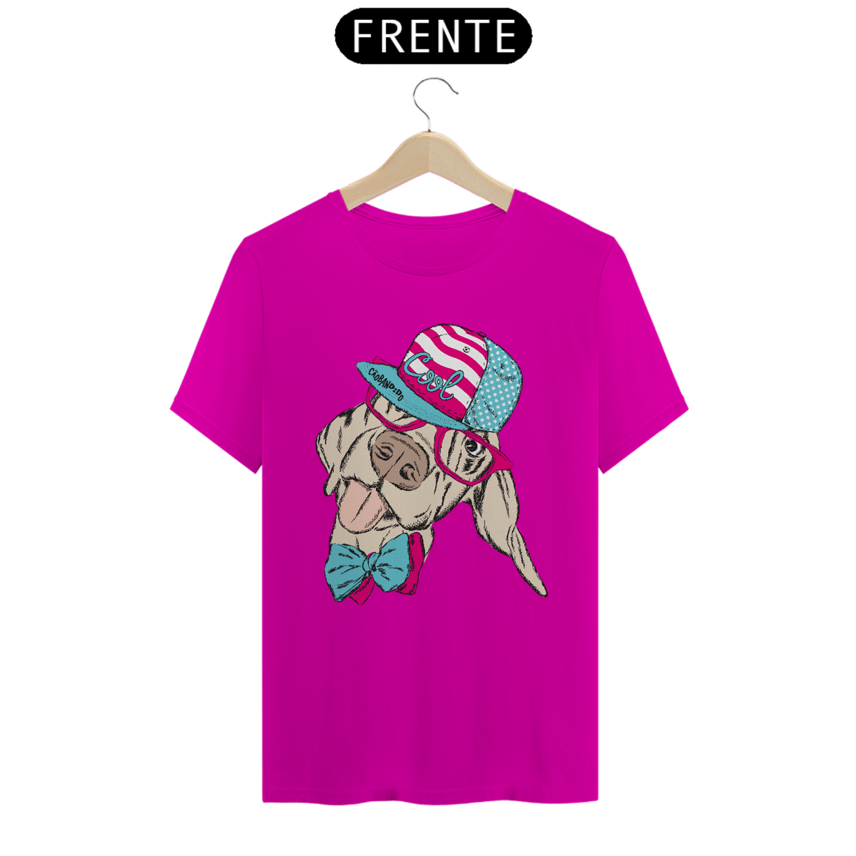 Nome do produto: Camiseta Cachorro Vira-Lata Cool