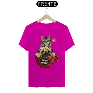 Nome do produto Camiseta Gato e Cachorro - Friend Forever