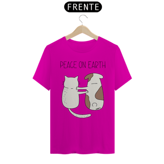 Nome do produto Camiseta Cachorro e Gato - Peace on Earth