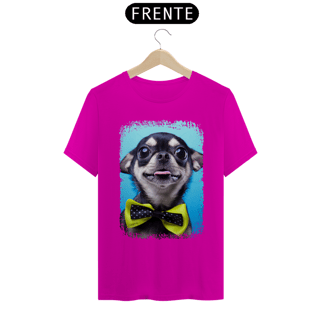 Nome do produto Camiseta Chihuahua Preto de Gravatinha