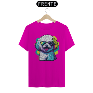Nome do produto Camiseta Bichon Frisé de Óculos de Sol