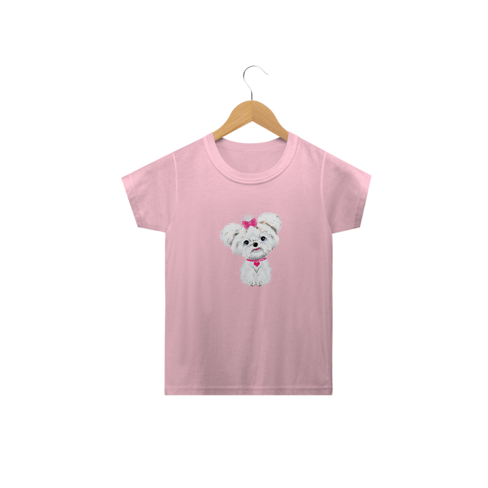 Camiseta Infantil Maltês de Lacinho