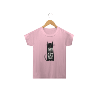 Nome do produto Camiseta Infantil Home Is Where The Cat Is
