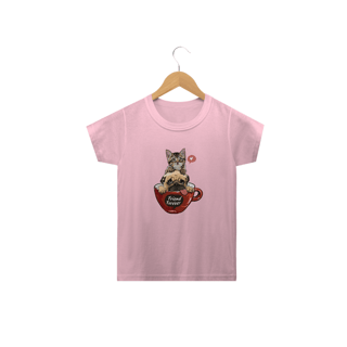 Nome do produto Camiseta Infantil Gato e Cachorro - Friend Forever