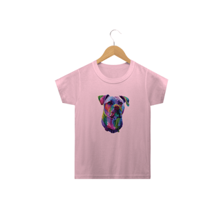 Camiseta Infantil Pitbull Pop Art