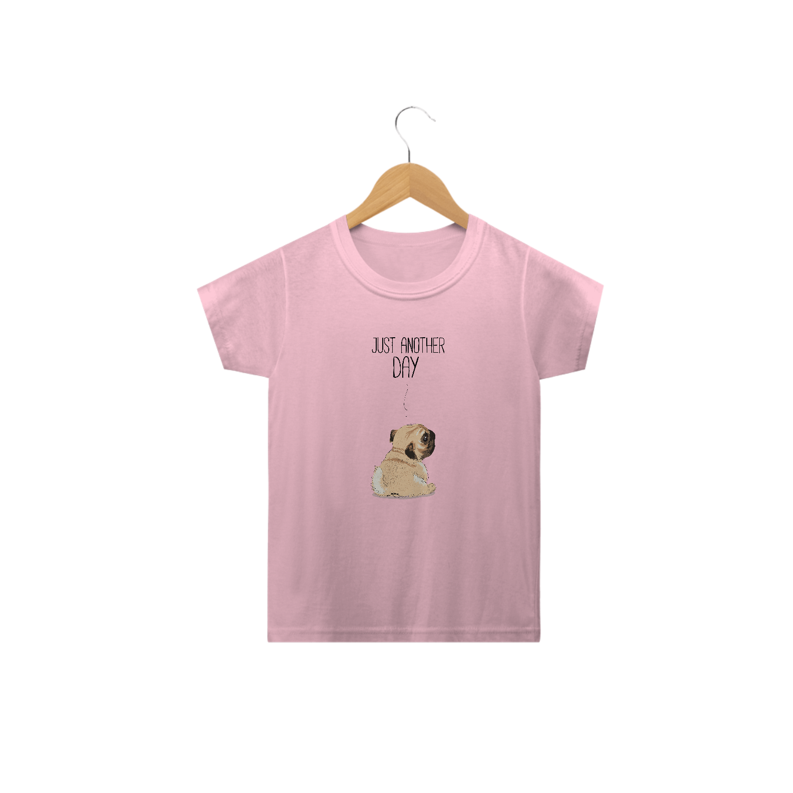 Camiseta Infantil Pug Just Another Day