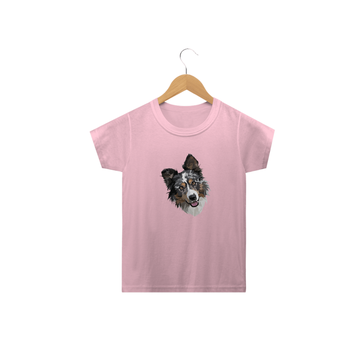 Nome do produto: Camiseta Infantil Border Collie Realista