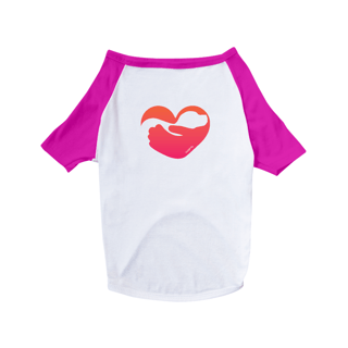Nome do produto Camiseta para Cachorro - Cachorro Coração - Quem Ama Cuida