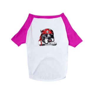 Nome do produto Camiseta para Cachorro - Bulldog Francês Pirata