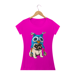 Nome do produto Baby Look Cachorro Pug Coruja